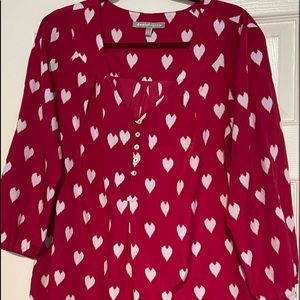Magenta heart top